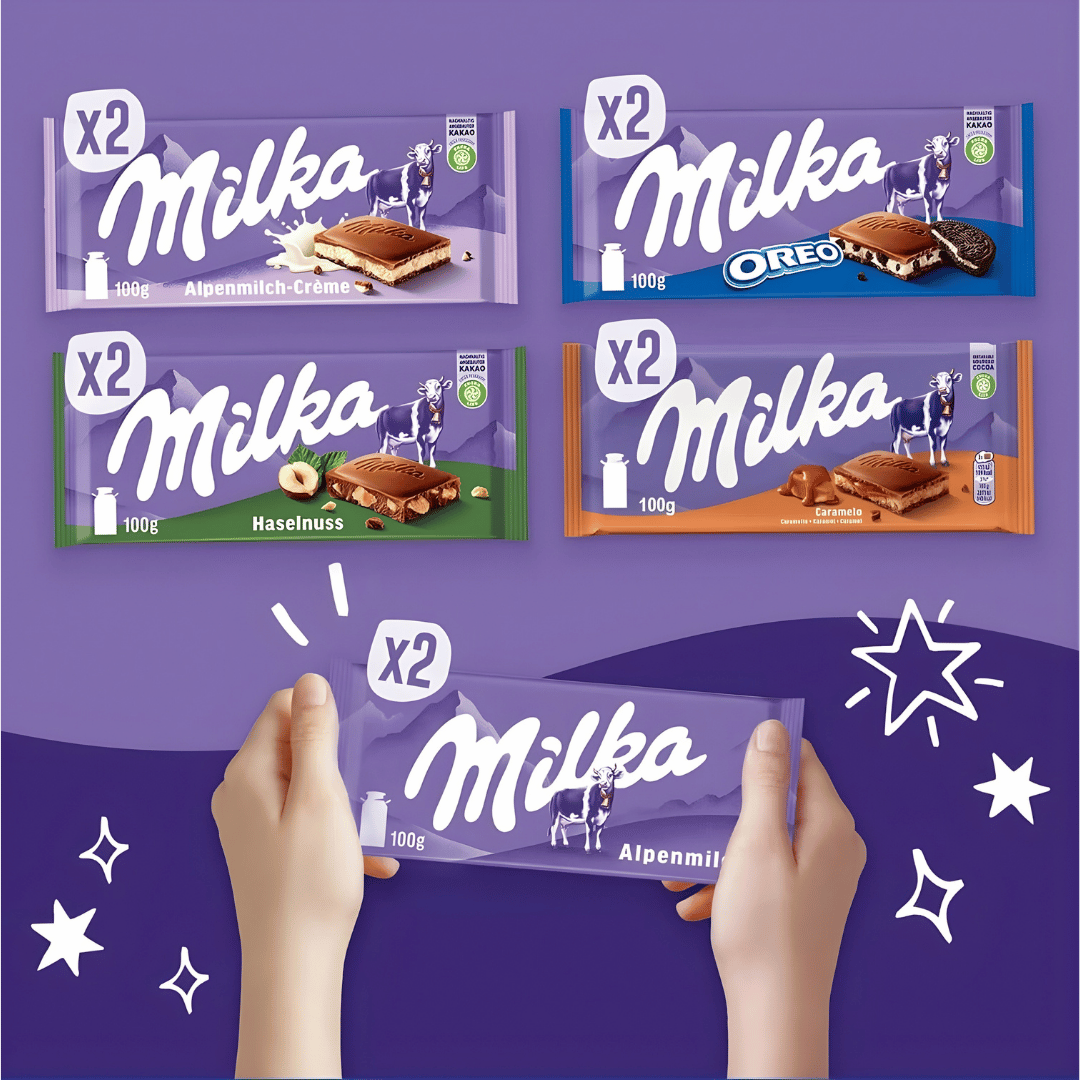 Milka Sharing Bulk Box 10 Assorted Chocolate Bars
