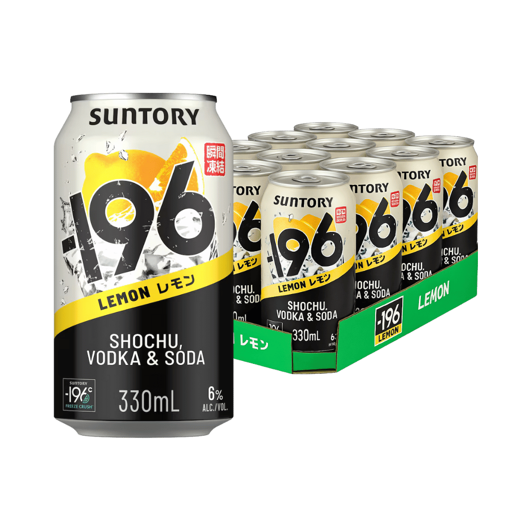 Suntory -196 Lemon with Shochu Vodka & Soda