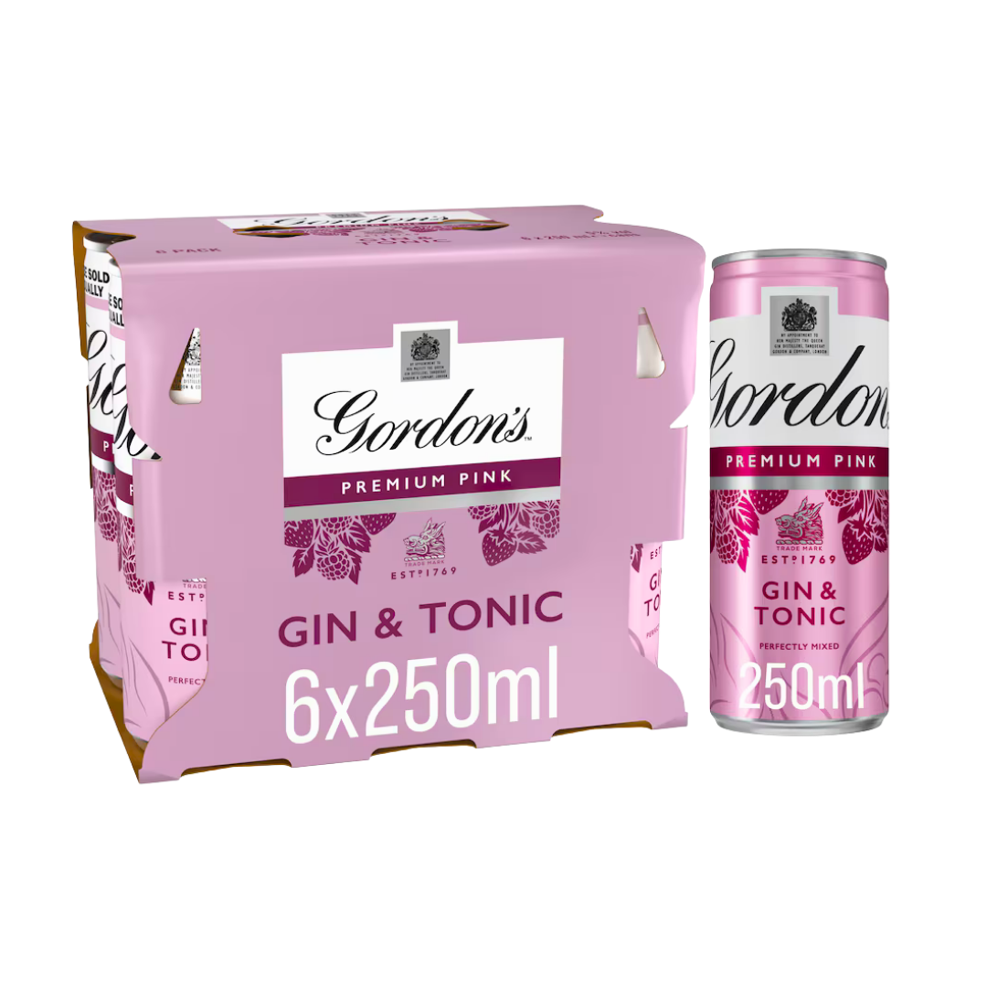Gordons Pink Gin & Tonic 6 x 250ml
