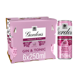 Gordons Pink Gin & Tonic 6 x 250ml