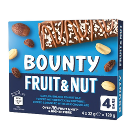 Bounty Fruit & Nut Milk Chocolate Snack Bars Multipack
