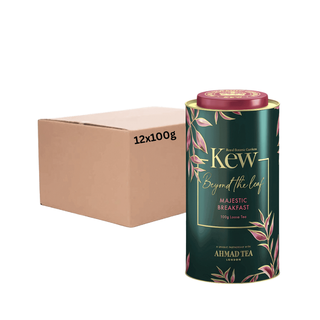 Ahmad Tea Kew Gardens Majestic Breakfast Caddy Black Loose Tea 12 x 100g