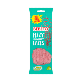 Bebeto Fizzy Strawberry Laces 12 x 220g