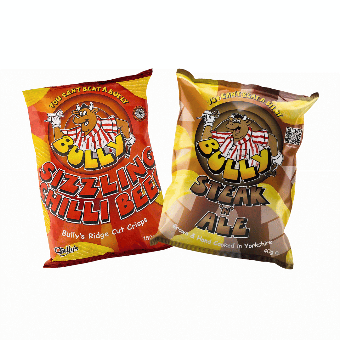 MULTIBUY Bully's Ridge Cut Crisps Steak & Ale / Chilli Beef