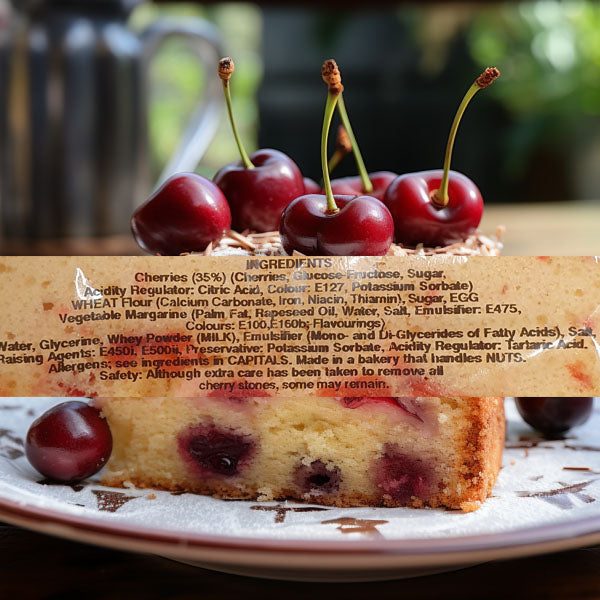 New Crown Bakery Cherry Cake Slice Large Slab