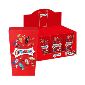Celebrations Milk Chocolate Mini Box of Chocolates & Biscuit Bars, 12 x 69g