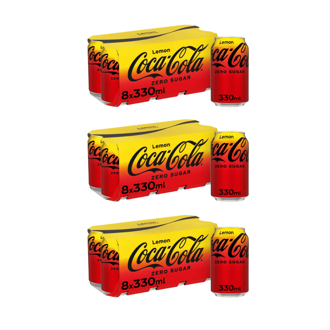 Case (24) Coca Cola Zero Lemon 3 x 8 x 330ml