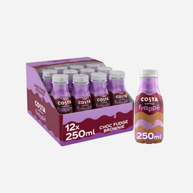 Costa Coffee Frappe Choc Fudge Brownie Iced Coffee 12 x 250ml Bottles