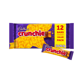 Cadbury Crunchie Chocolate Chocolate Bar 12 x 26.1g