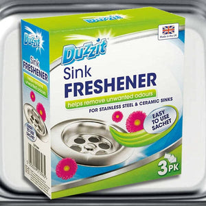 Duzzit Stainless Steel & Ceramic Sink Freshener 3 Sachets