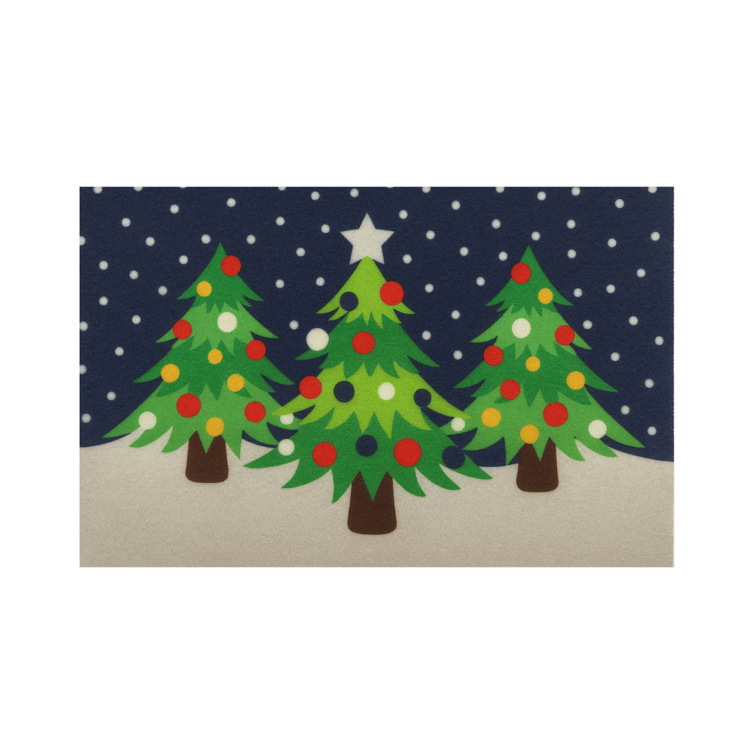 Christmas Theme Machine Washable Door Mat