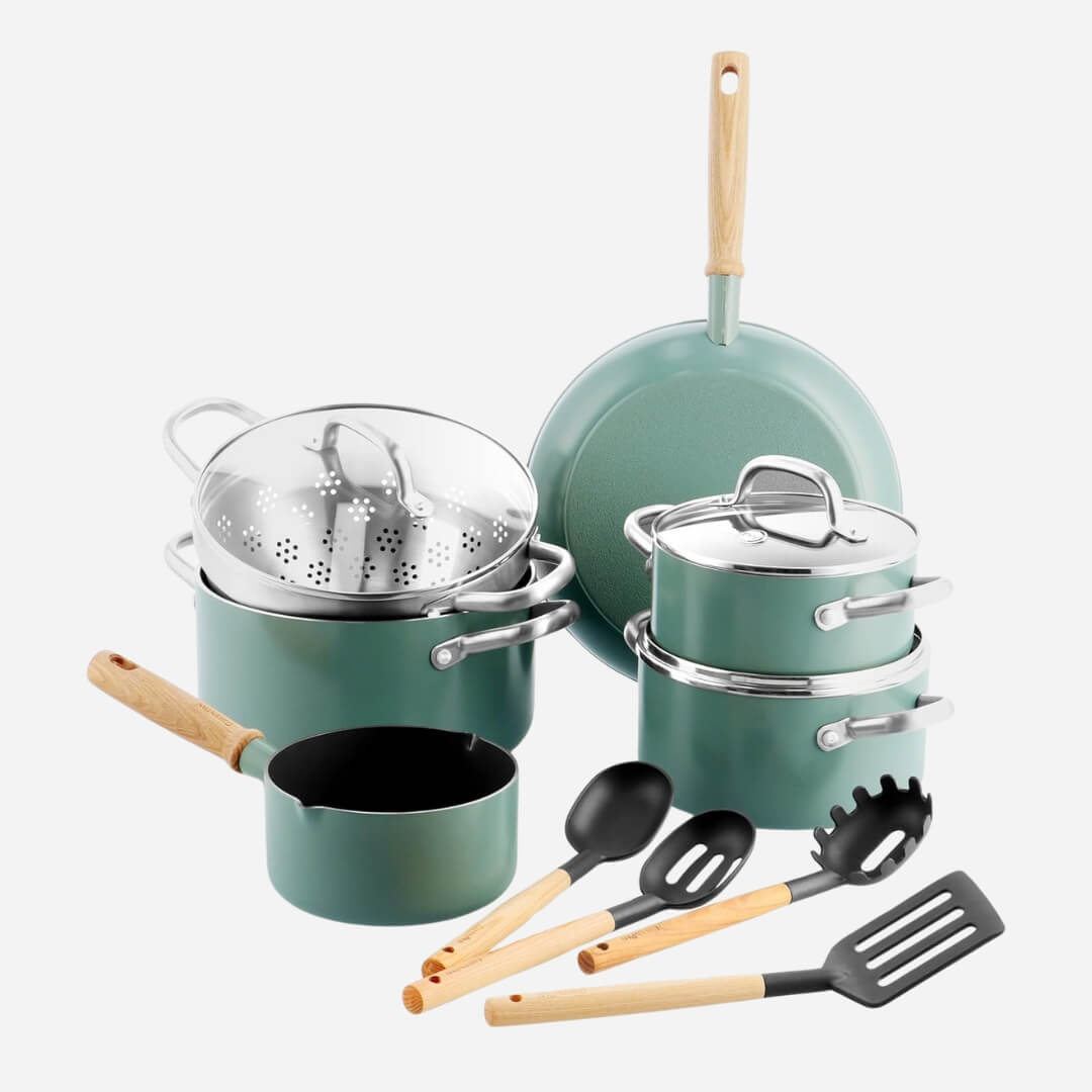 Original GreenPan Mayflower Aluminium Healthy Ceramic Non-Stick Pan Set