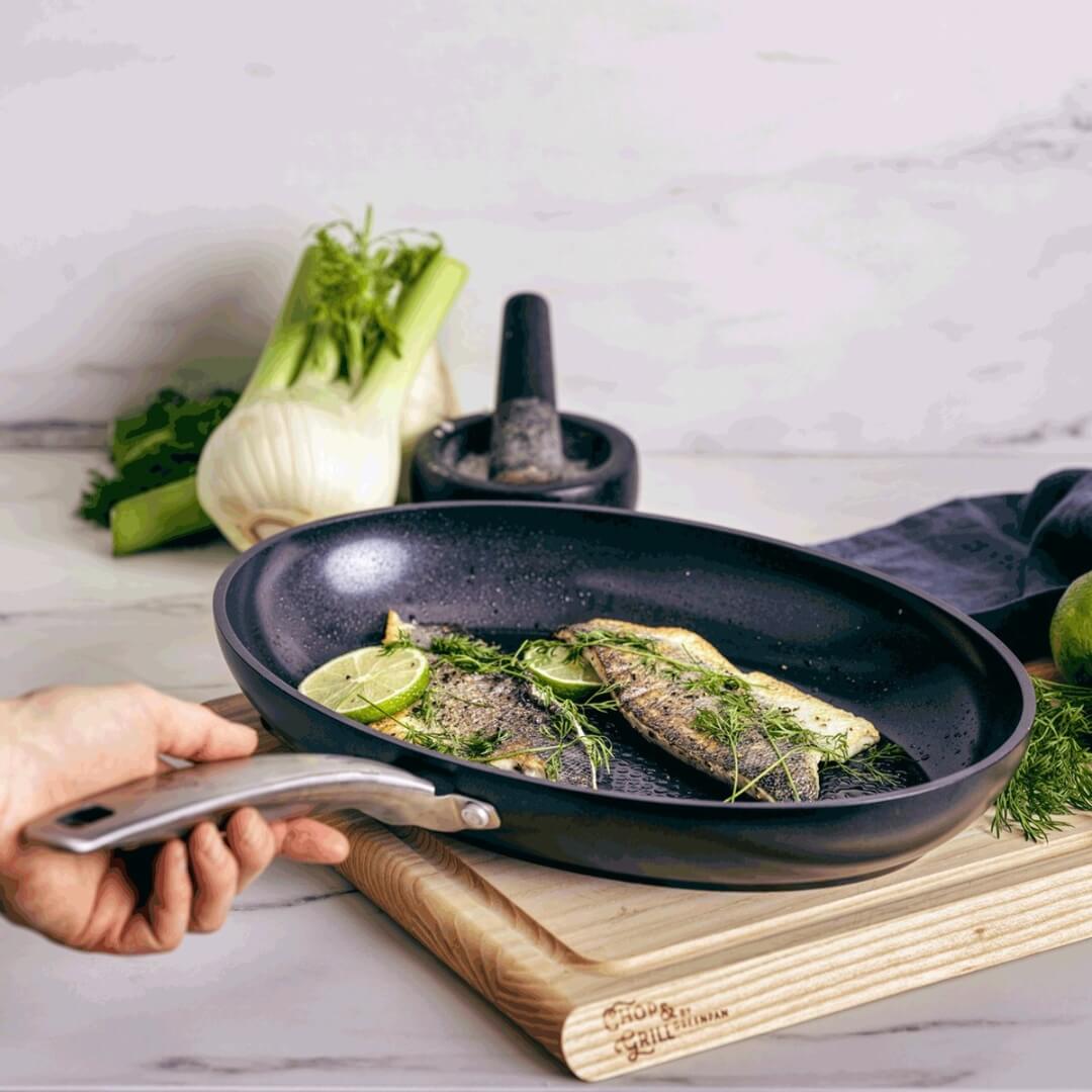 GreenPan Chop & Grill Healthy Ceramic Fish Pan