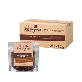 Joe & Seph Trio of Chocolate Popcorn Snack Packs 30 x 32g