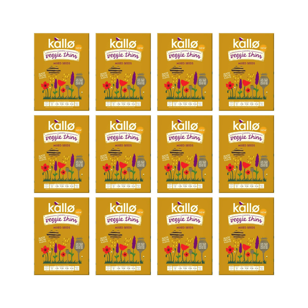 Kallo Veggie Thins  Mixed Seeds Case 12 x 100g