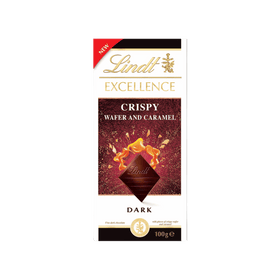 Lindt EXCELLENCE Dark Crispy Wafer & Caramel - 100g