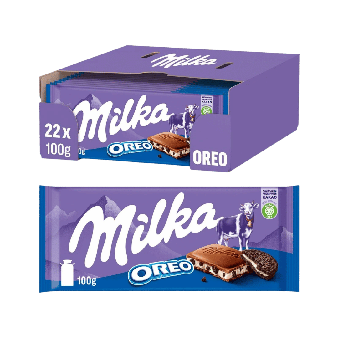 Milka Oreo Chocolate Bar 22 x 100g