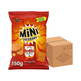 Jacob's Mini Cheddars Franks Red Hot Sauce 10 x 150g
