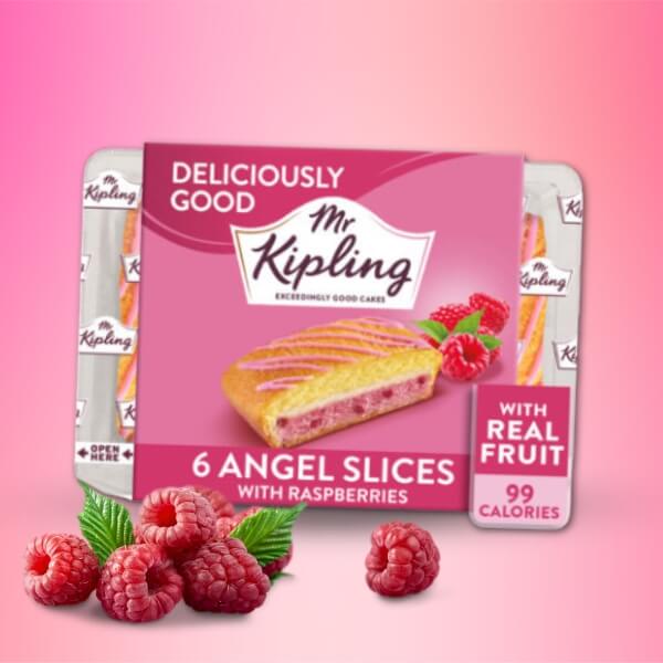 Mr Kipling Angel Slices With Raspberries