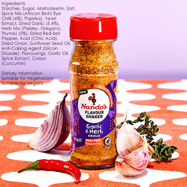 Nando's Garlic & Herb Medium Peri Peri Seasoning Flavour Shaker