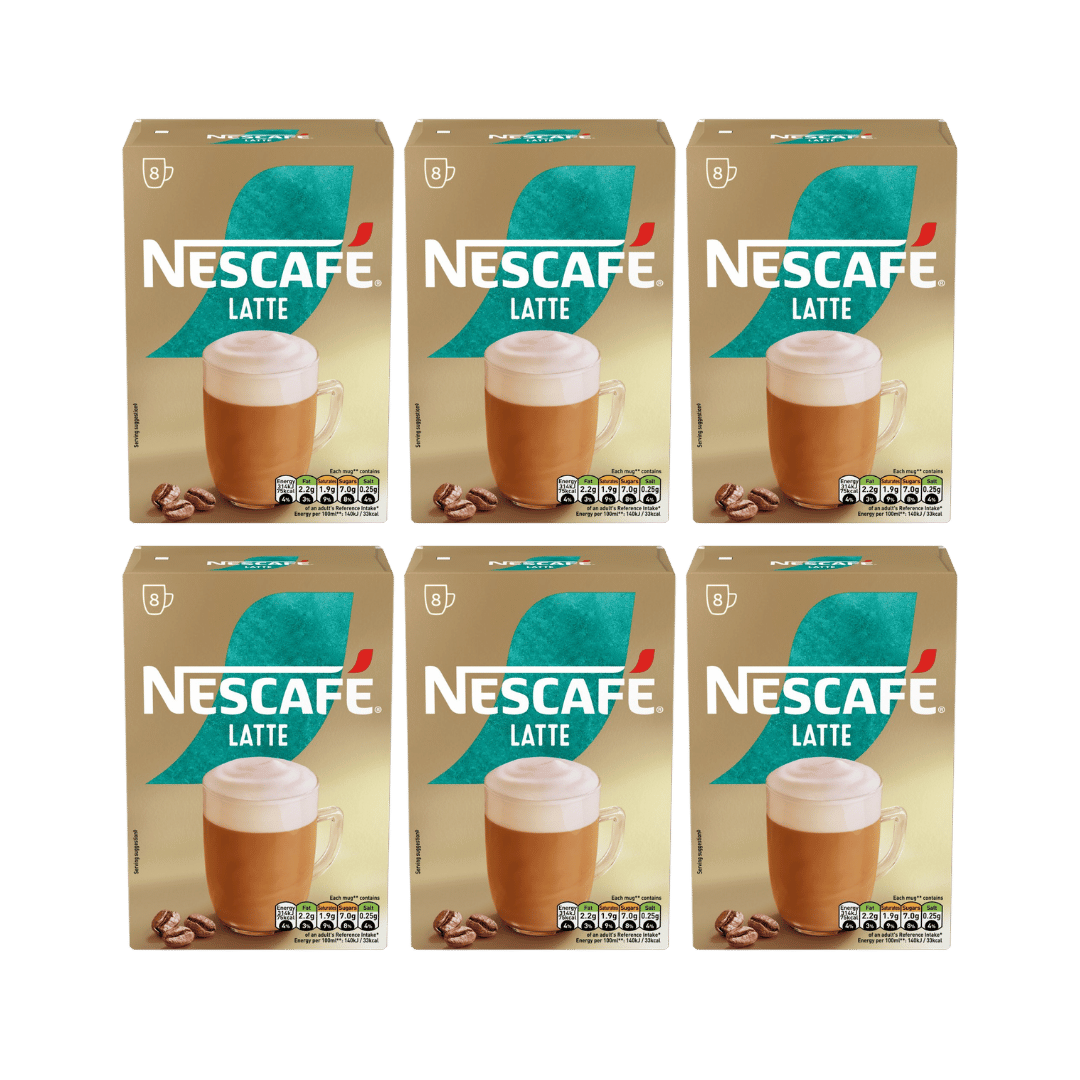 Nescafe Latte Instant Coffee 6 x 144g - (48) Sachets