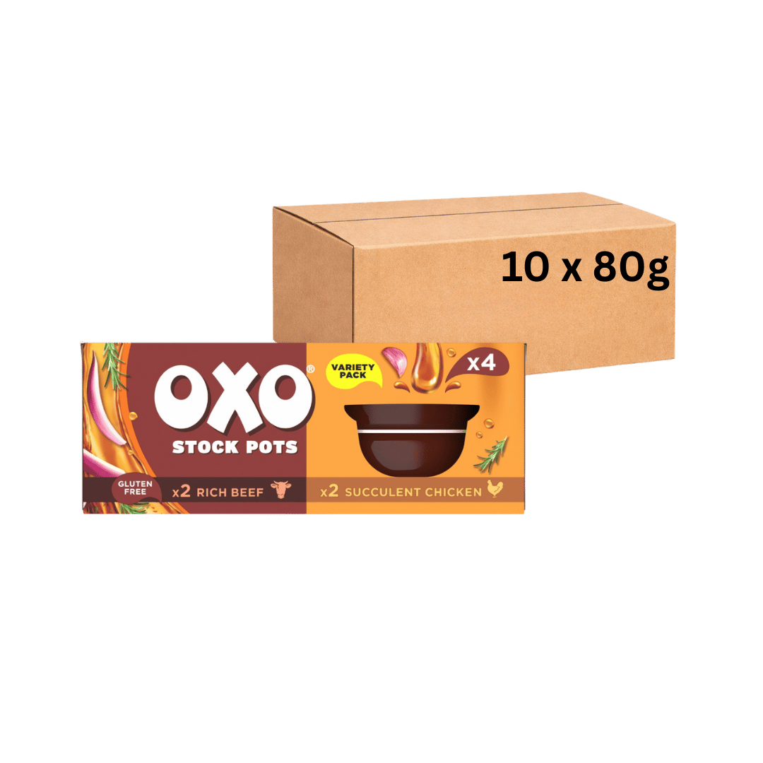 Oxo Stock Pots Rich Beef & Chicken 10 x 80g (40 Pots)