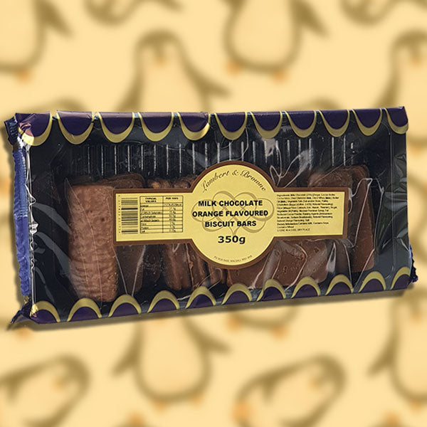 Famous Biscuits Milk Chocolate Orange Flavoured Biscuit Bars