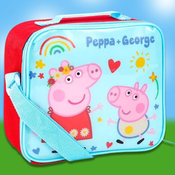 1 x Peppa Pig + George Insulated Kids Lunch Bag With Shoulder Strap