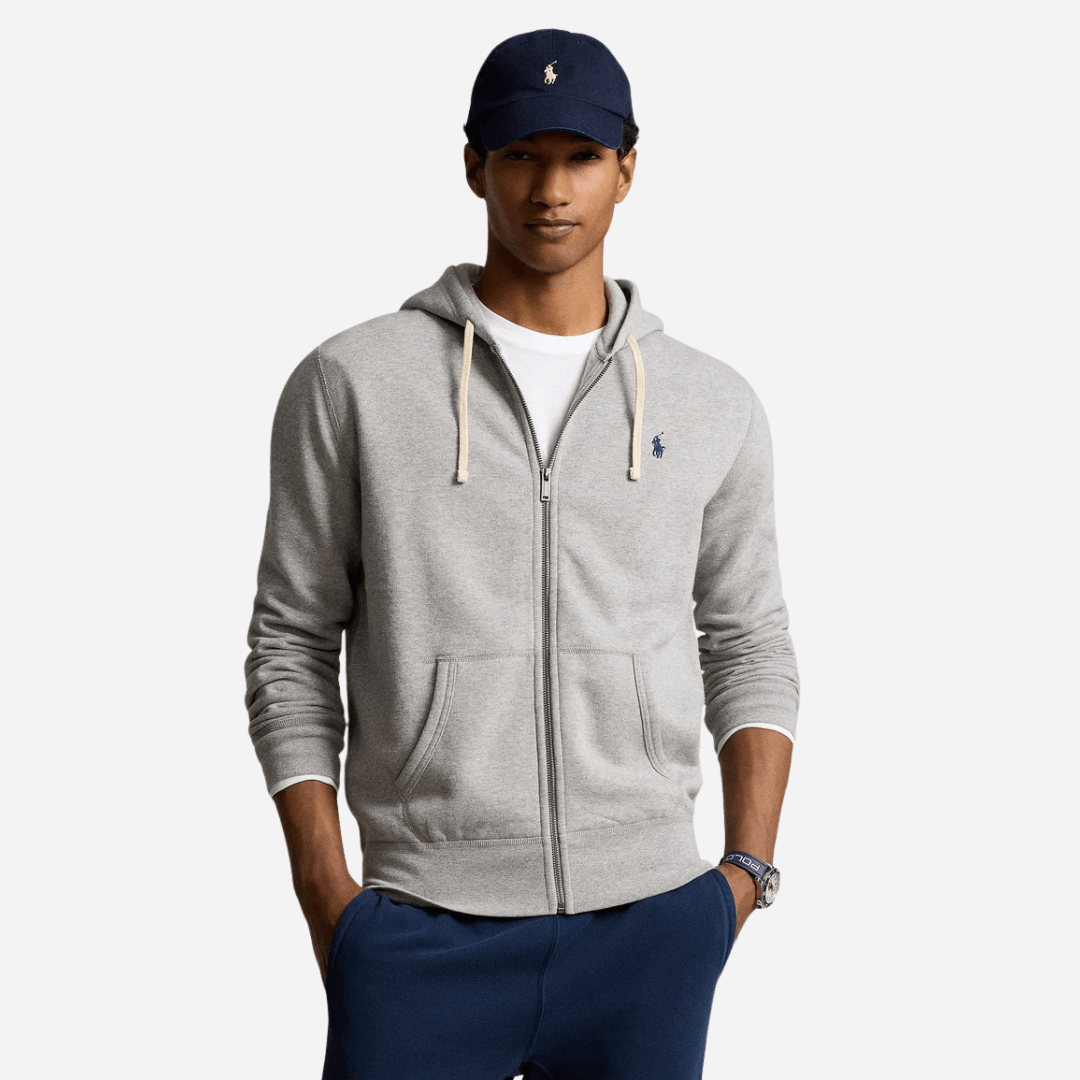 Polo Ralph Lauren The RL Zip Up Fleece Hoodie Grey Large