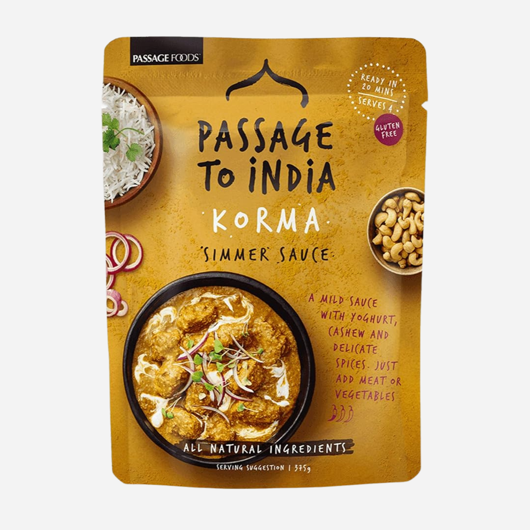 Passage to India - Korma Curry Simmer Sauce  6 x 375g Packs