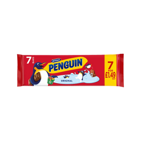 Single McVities Penguin Original Bars Milk 7 Pack