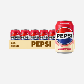 Case Pepsi Strawberries and Cream Zero Sugar 24 x 330ml