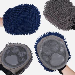 Pet Living 2 In 1 Grooming & Drying Mitt