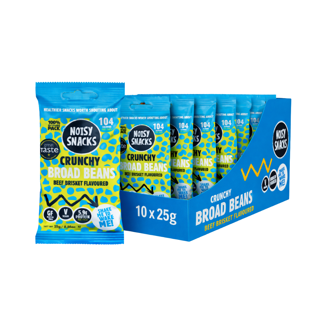 Noisy Snacks Beef Brisket Crunchy Broad Beans 10 x 25g