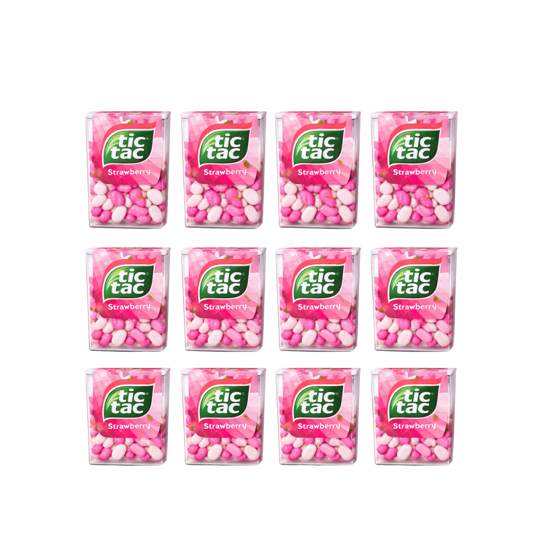 Case Tic Tac Strawberry 12 x 45g