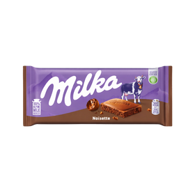 Milka Noisette Hazelnut Alpine Milk Chocolate Bar - 90g
