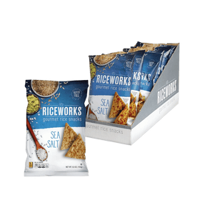 Riceworks Sea Salt Gourmet Rice Snacks 6 x 156g