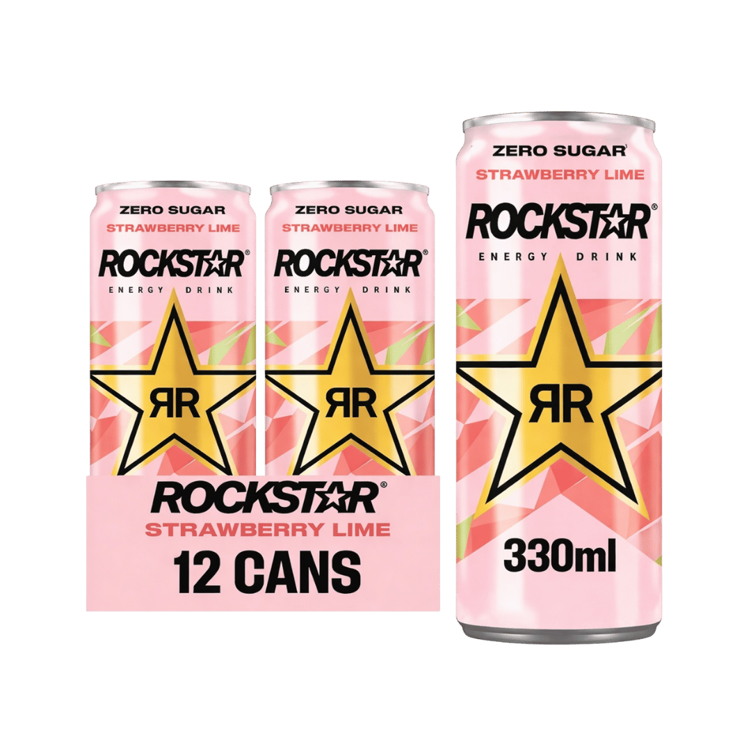 Rockstar Energy Drink Strawberry Lime 12 x 330ml