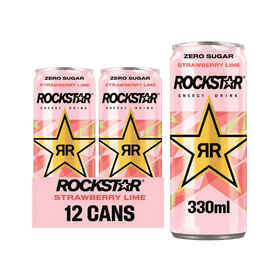 Rockstar Energy Drink Strawberry Lime 12 x 330ml