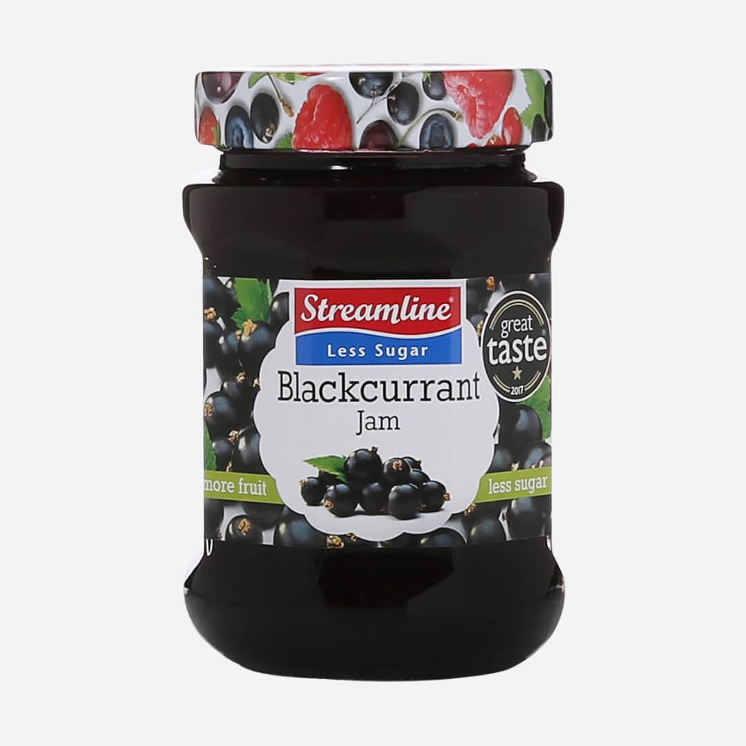 Streamline Less Sugar Blackcurrant Jam