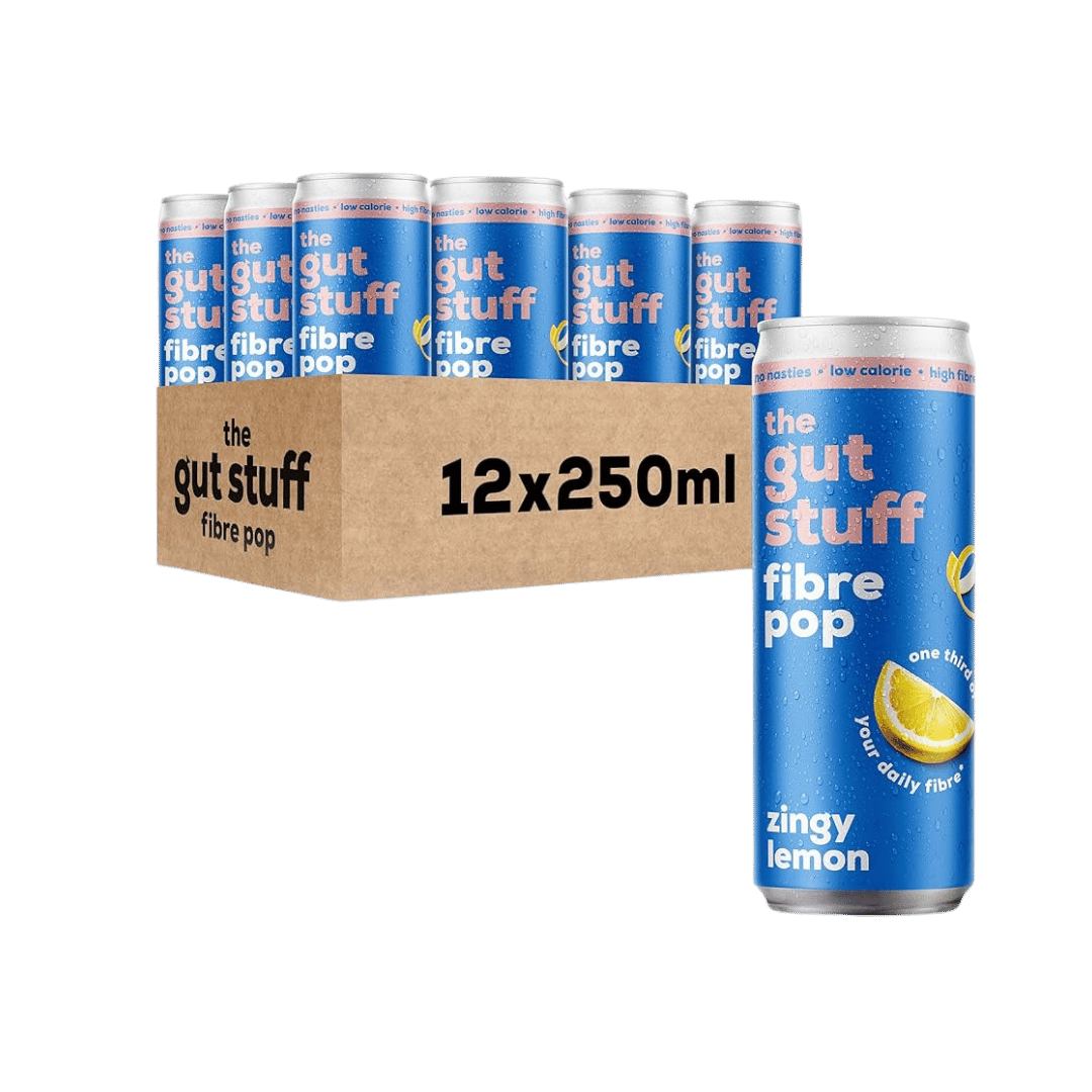 The Gut Stuff - High Fibre Fizzy Pop - Zingy Lemon 12 x 250ml