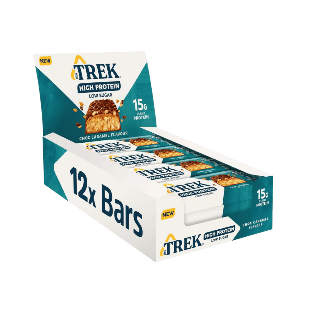 Trek High Protein Low Sugar Choc Caramel Bars 12 x 55g Bars