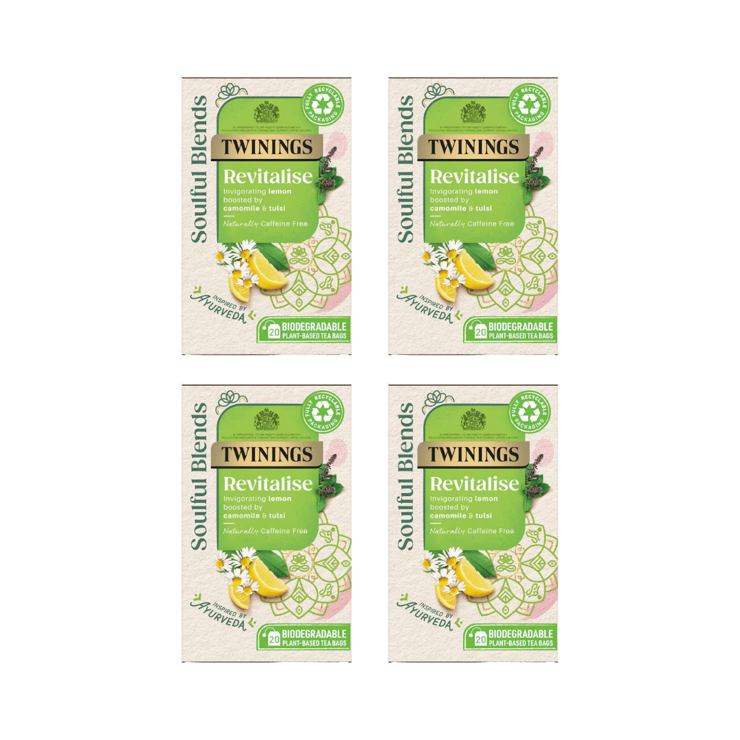 Twinings Soulful Blends Revitalise Invigorating Lemon, Camomile & Tulsi Tea Bags