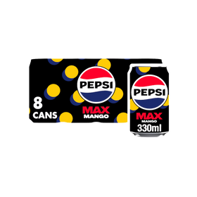 Pepsi Max Mango No Sugar Cans 8 x 330ml
