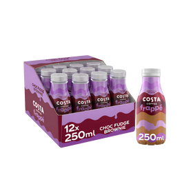 Costa Coffee Frappe Choc Fudge Brownie Iced Coffee 12 x 250ml Bottles