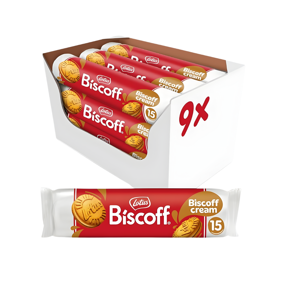 Lotus Biscoff - Sandwich Biscuits With Biscoff Cream Filling Case of 9 x 150g