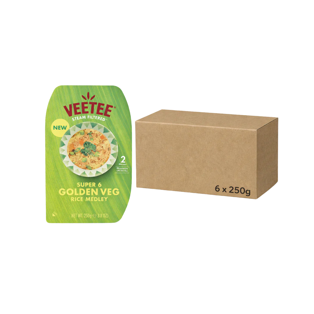 Veetee Super 6 Golden Vegetable Rice 6 x 250g