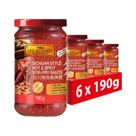 Case Lee Kum Kee Sichuan Style Hot and Spicy Stir-Fry Sauce 6 x 190g