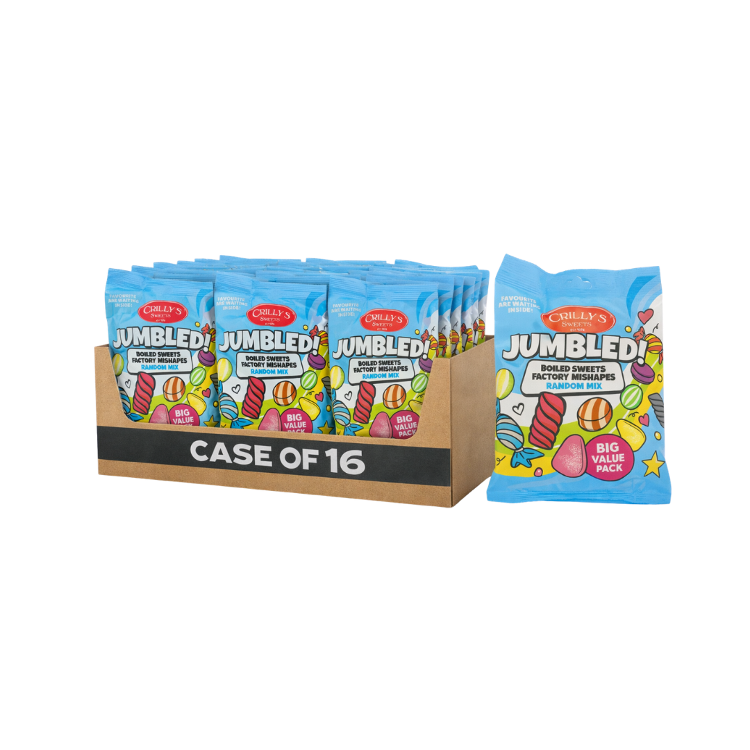 Crilly’s Jumbled Boiled Sweets Factory Mishapes – 16 x 200g Pack