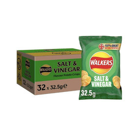 Walkers Crisps Salt & Vinegar 32 x 32.5g